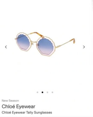 Chloé Tally Sunglasses Pink Purple Scalloped Ombre Seashell